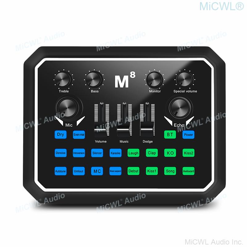 Pro Mobile Phone PC K1 Digital Sound Card Live Mixer M8 Audio Processor KMS 105 Condenser Recording Microphone Microfone