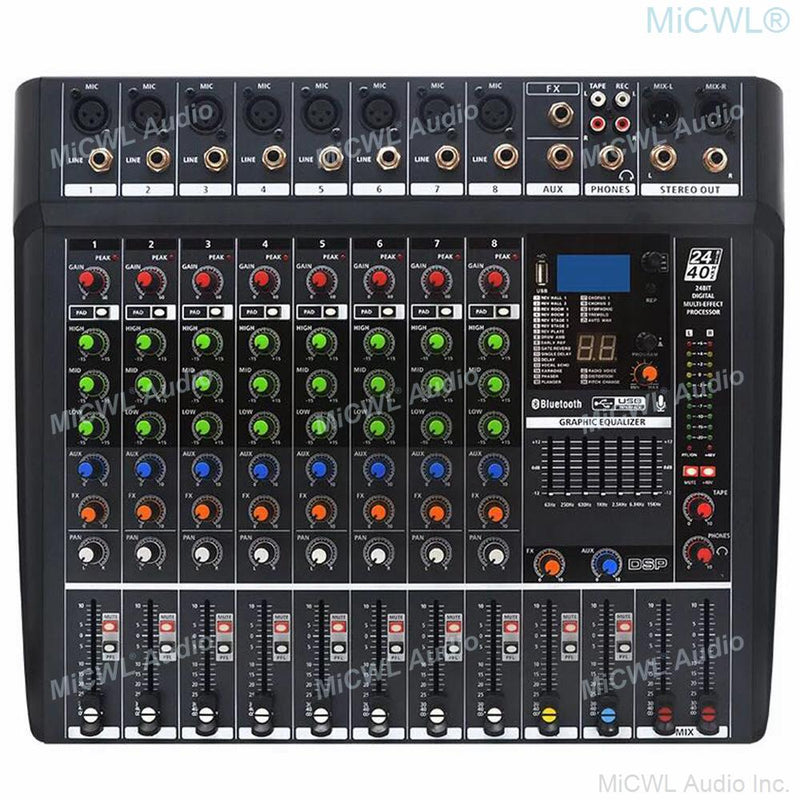 Professional 16 Channel Mixng Mixer Console Sound Audio DJ Controller Stage Home Theatre System