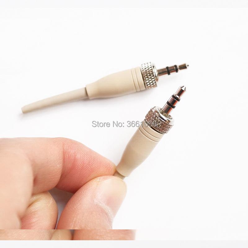 Beige 3Pack 3.5mm Screw Lock Stereo Connector Audio Adapter for Sennheiser Sony Headset Tie Clip Lavalier Mics