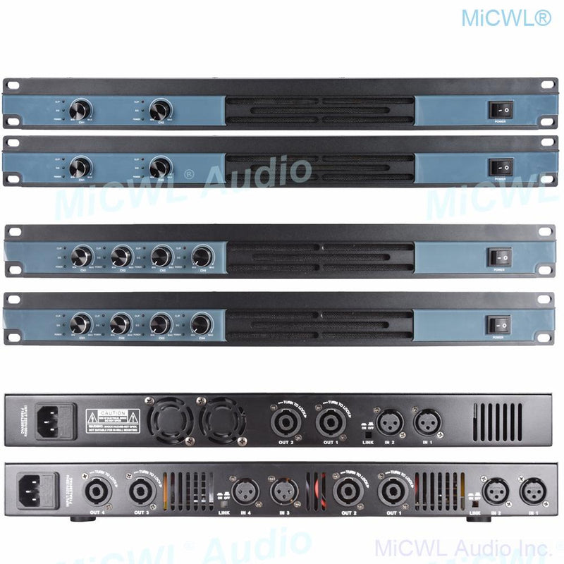 MiCWL 4 Channel Digital Power Amplifier 5200W Karaoke Stage Studio Audio Microphone Speaker New Generation AMP 2600W 2 Channel