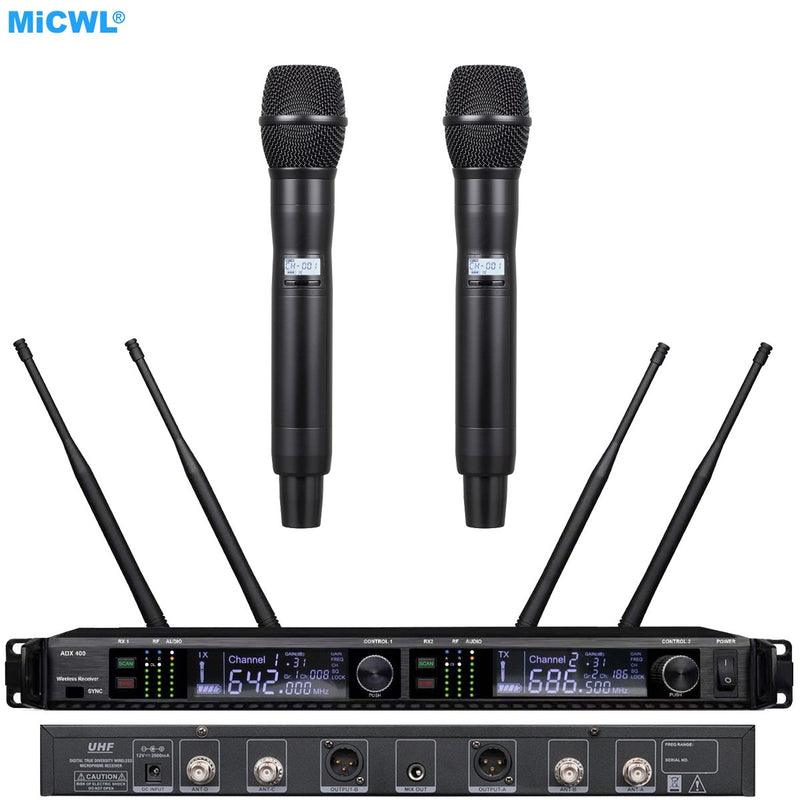 High Technology Wireless DJ Karaoke Stage Vocal Concert Microphone System Dual Beta87 400 Channel UHF 500m Large