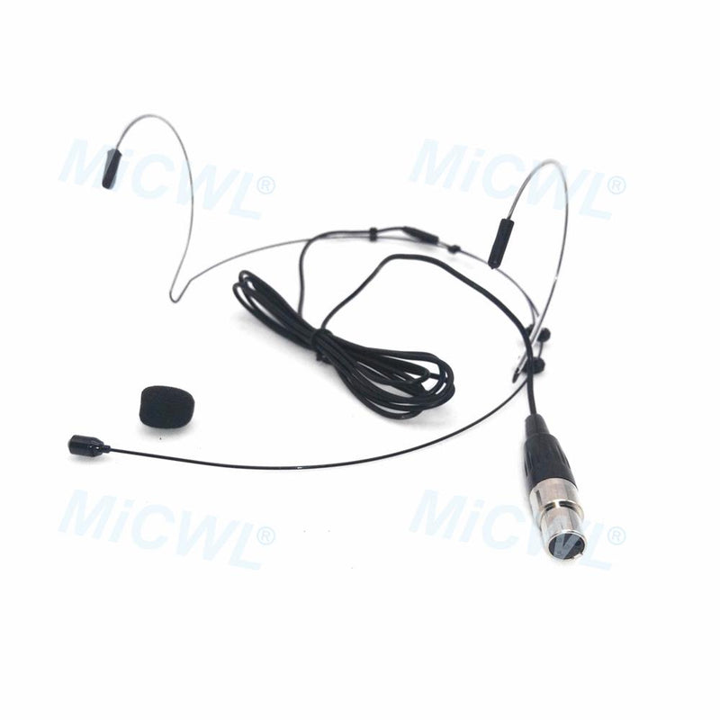 Black Omnidirectional Headset Microphone for Audio-Technica ATW Sennheiser G3 G4 Shure ULX UR AKG MiPro ACT 3.5mm Jack Condenser