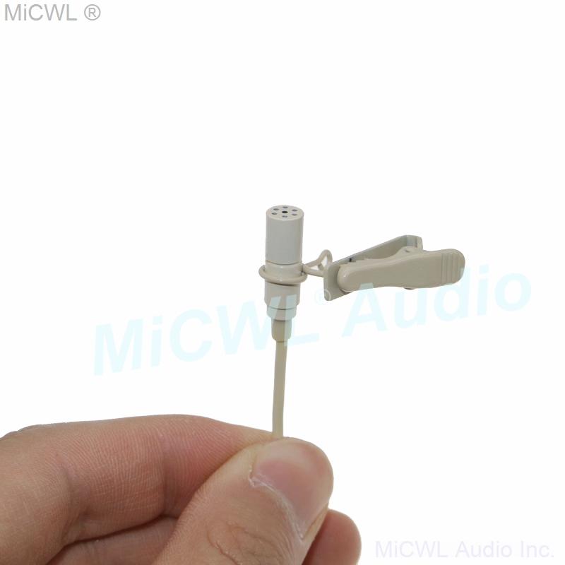 Mini TA3F Beige Clip-On Technical Lavalier Mic For AKG Samson Microphones BodyPack Transmitter