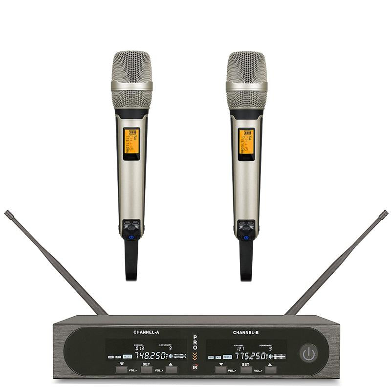 MiCWL SKM6000 EM6000 Digital Wireless DJ Karaoke Sing Stage Microphone System Limited edition Half 19" Receiver Rack Fixed