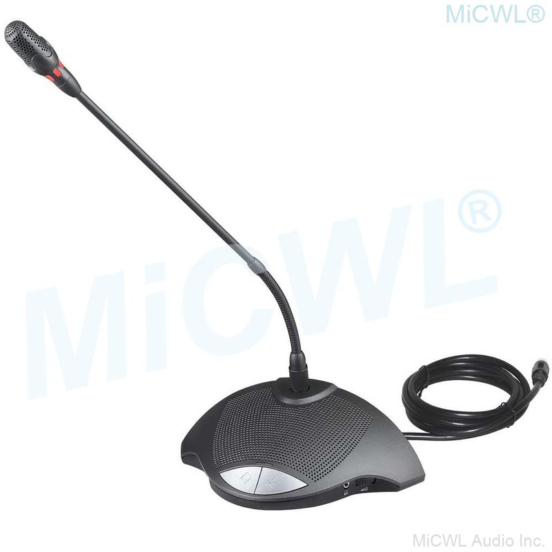 Pro Table Gooseneck Wired Conference Microphone CCS 900 Built-in speaker Conferencing Meetings Solutions MiCWL A350M-A01 - MiCWL Audio Inc