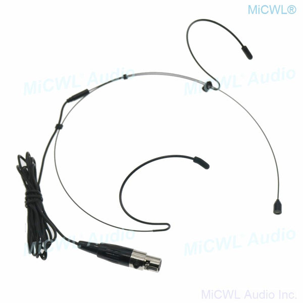 Black Double ear Headset Microphone For Shure Audio Wireless BeltPack XLR mini 4Pin