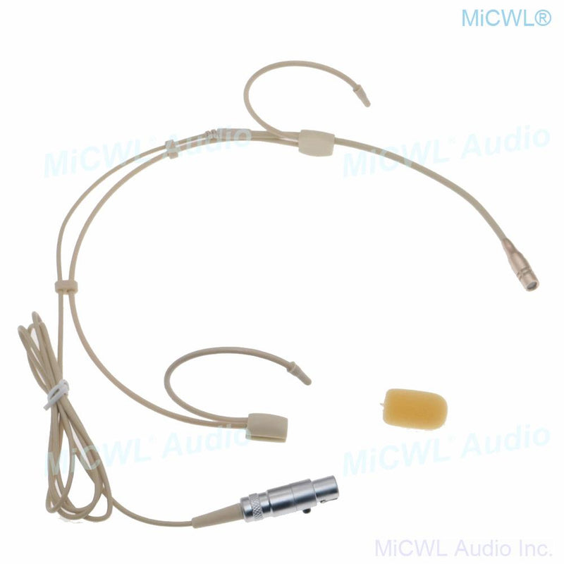 CS90 Beige Cardioid Headset Microphone for AKG Samson Gemini Wireless BeltPack Karaoke Sing Stage TA3F Mini XLR 3Pin