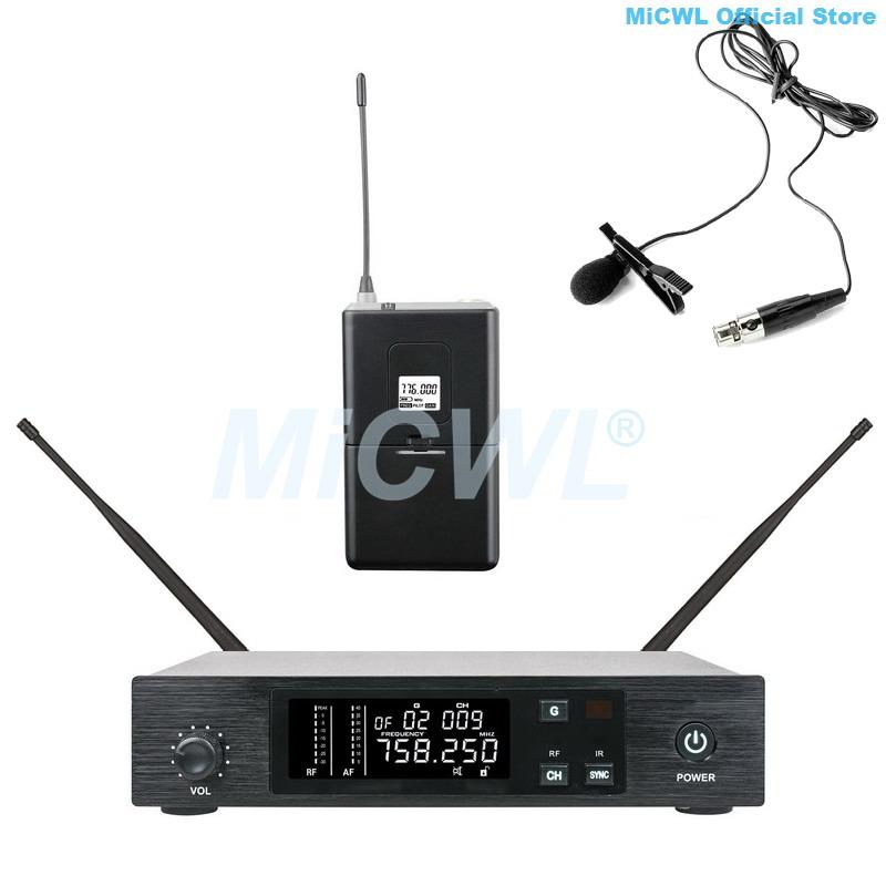 MiCWL D100 UHF Wireless Audio Microphone Karaoke Stage Home Church School Headset Handheld Lavalier Microphones System