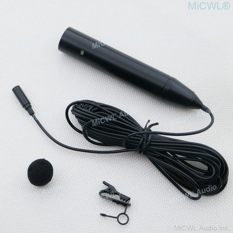 Tie Clip Lavalier Microphone XLR 4Pin 48V Phantom Power 5m Cable