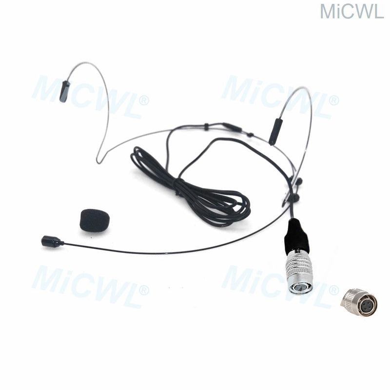 Pro HeadMic Wireless Headset Microphone For Audio-Technica BodyPack Transmitter Beige Black