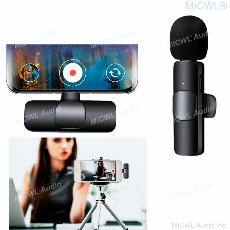 Mini Wireless Smartphone Live Video Recording Lavalier Microphone For iPhone Android Mobie Phone YouTube Facebook