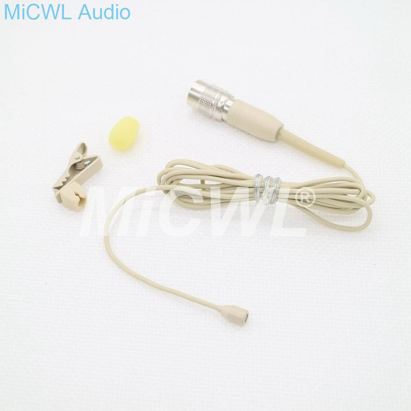 Mini Lavalier Lapel Microphone for Audio-Technica Belt Pack Wireless Black Beige color