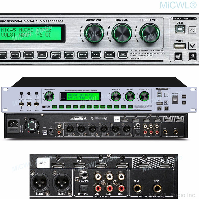 High-End KX600 Digital Decoder HDMI 3 Input 1 Output Studio Effector KX200 Upgrades WiFi PC Software 5.1 Decoding Processor