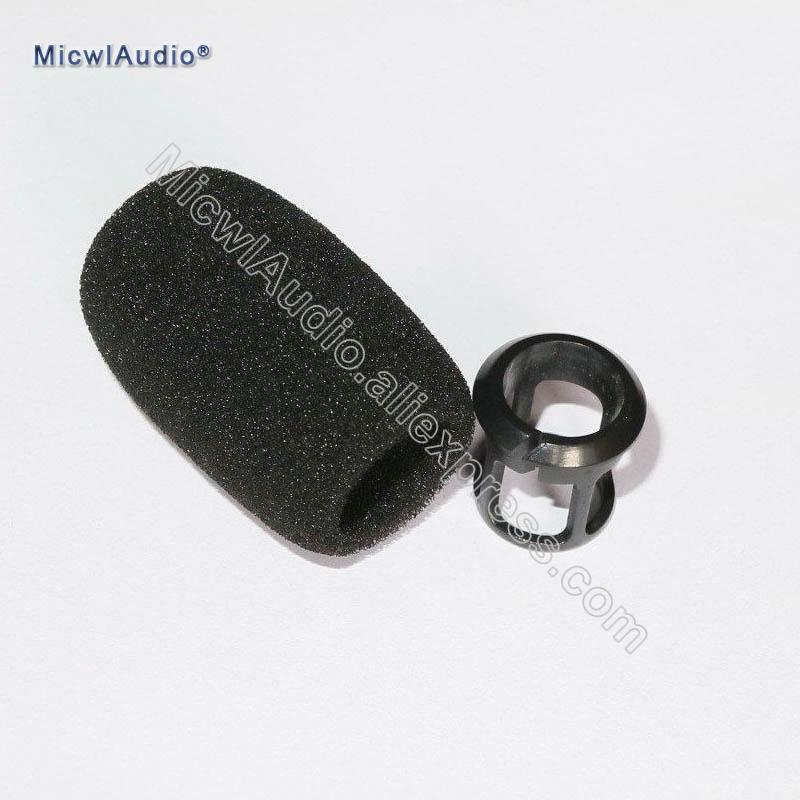 Black Sponge Snap-fit Form Windscreens For Shure MX418D/C MX412D/C WB98H/C BETA98H/C Instrument Gooseneck Microphone Wholesale