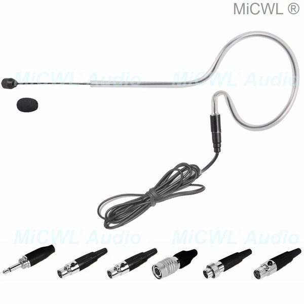 MiCWL Audio earset Headset Microphone for Sennheiser G3 G4 Shure ULX UR Audio-Technica ATW AKG MiPro ACT 3.5mm Black