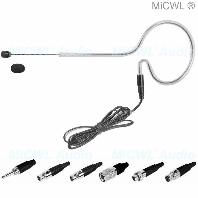 MiCWL Audio earset Headset Microphone for Sennheiser G3 G4 Shure ULX UR Audio-Technica ATW AKG MiPro ACT 3.5mm Black