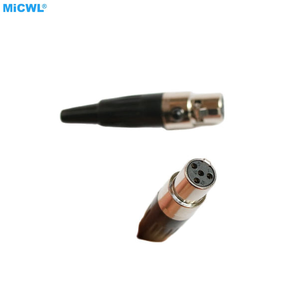 3pcs Replaceable DIY Weld Spare Parts TA4F Mini 4Pin XLR Connector for Shure EV MiPro Clip-on Headset Microphones