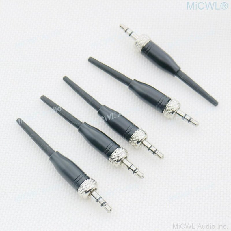 Easy Welding DIY 3.5mm Stereo Screw Lock Connector Microphone Adapter Plugs For Sennheiser Sony Headset Tie Clips Lapel Mic 5Pcs