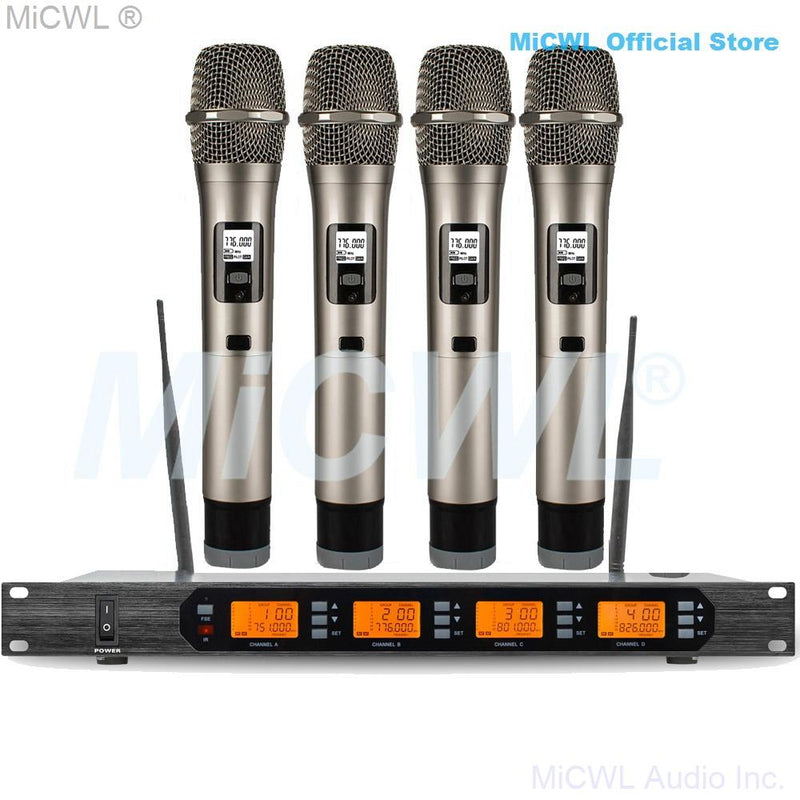 MiCWL Audio ACT707 Digital Wireless Karaoke Microphone System ULXD4 4 Channel Handheld Headset Lavalier Gooseneck Stage Sets