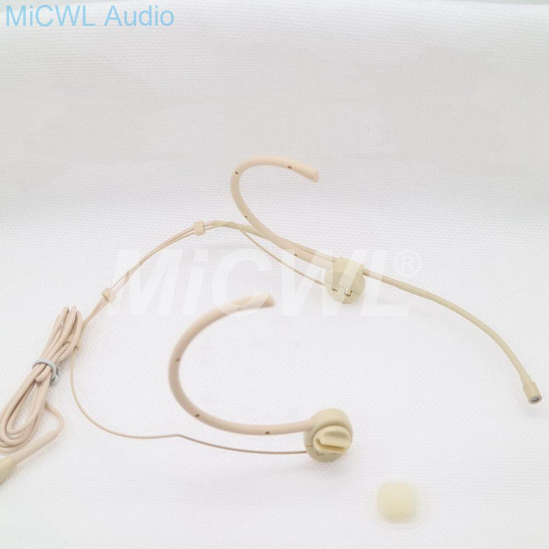 High-Quality Omni-directional Headset Microphone Adjustable Foldable Headset Mic For Sennheiser Shure AKG Audio Technica Beige