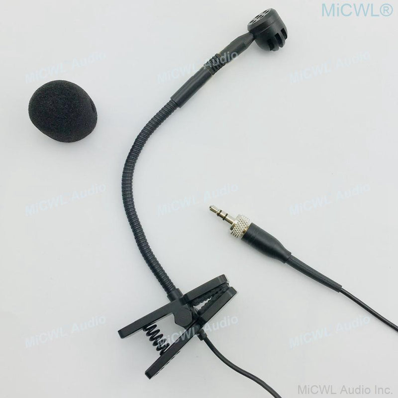 Flexible Musical Instrument Condenser Microphone MIC For Sennheiser With 3.5mm 1/8" Plug Connector Long Cable Clip to the Table