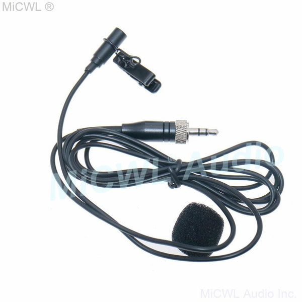 Black ME2 Clip-On Lavalier Microphone for Sennheiser G2 G3 G4 Wireless BeltPack Transmitter 3.5mm Stereo Lock