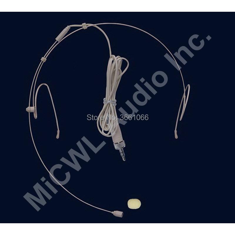 New Beige Headset Condenser Microphone Speech Headworn Microfone for Sennheiser G2 G3 G4 Shure ULX UR4D SLX Wireless System Mics