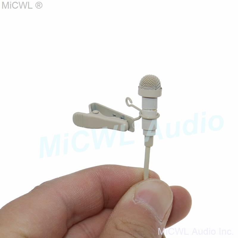 High Quality Beige ME2 Lavalier Microphone For Shure UR24D SLXD PGXD ULXD BeltPack TA4F Mini Tie Clip Mic With Metal Windscreen