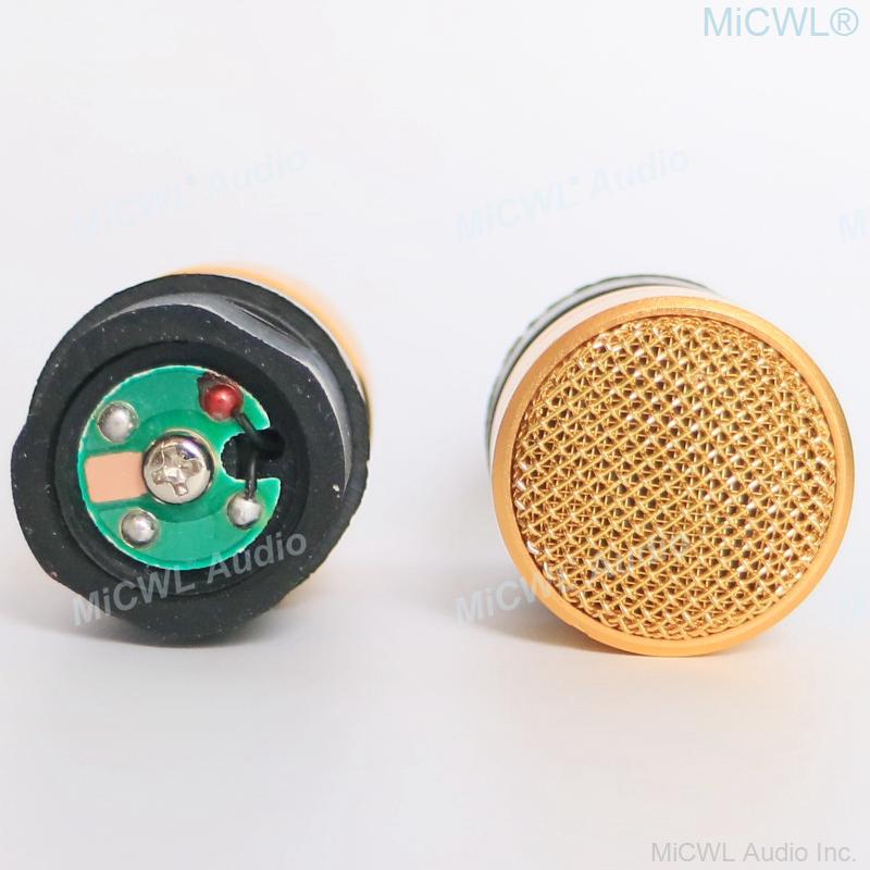 Golden Replacement Dynamic Microphone Capsule Cartridge Handheld Recording Studio Clear Sound Wireless or Wired DIY Parts