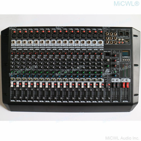 LX16 Double marshalling Digital Premium 16-Input 2-Bus Mixer Sound Console  3Pin XLR with USB DSP Audio effect 16 Channel Mixer