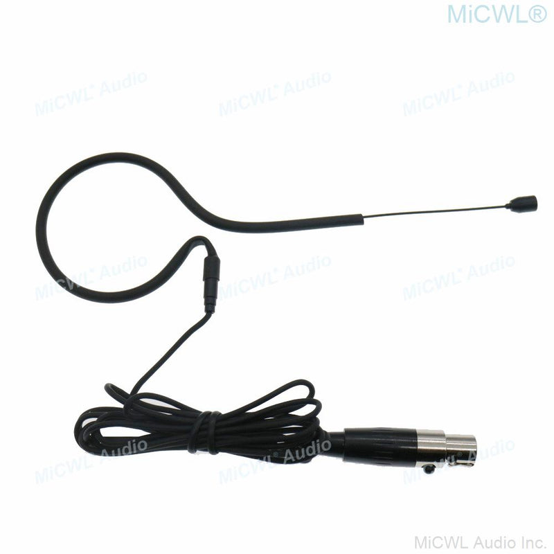 Hidden Beta53 Black Earset Headset Microphone For Shure Wireless Mic System TA4F Connector Dual Single ear Hook Mike