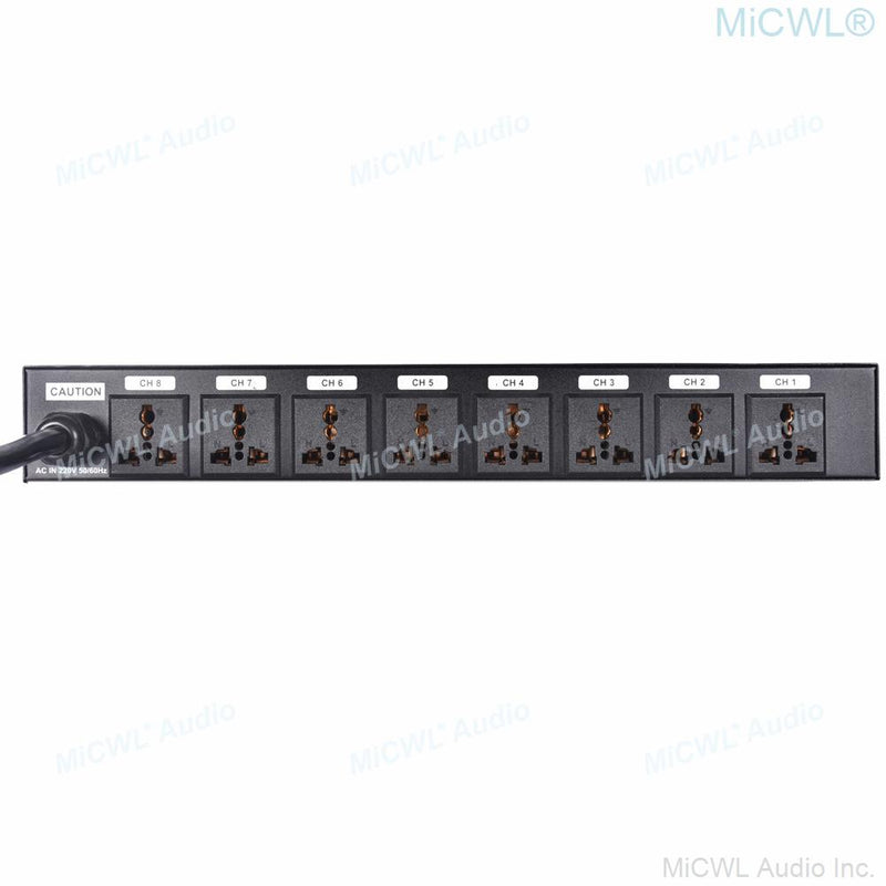 MiCWL 10 Output Rack Mount LCD Power Sequence Controller 30A 6000W Conditioner Surge Protector Power Supply Regulator Air Switch - MiCWL Audio Inc