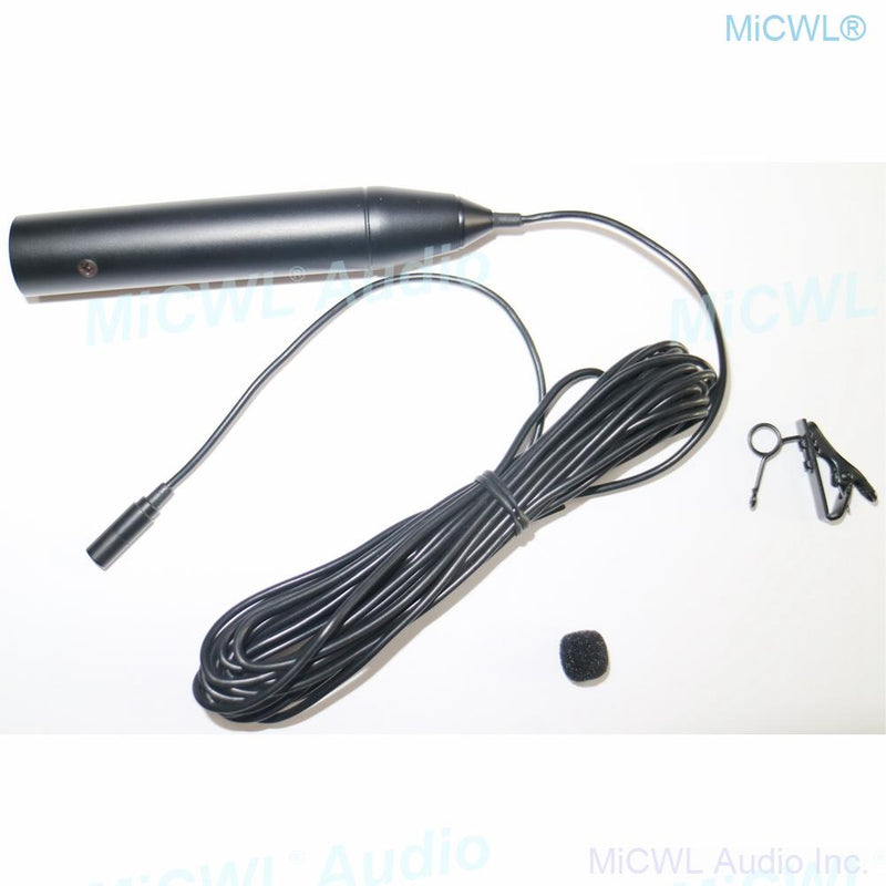 Pro Lavalier Condenser Microphone 48V Phantom Power Clip Mics for Mixer Camera 5m 15m wire