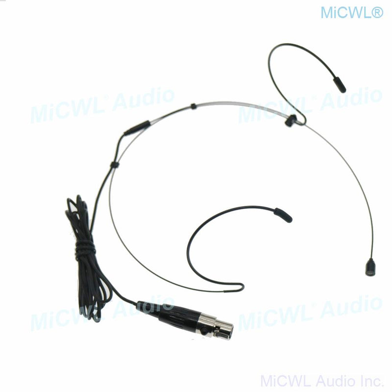 Black Double ear Headset Microphone For Shure Audio Wireless BeltPack XLR mini 4Pin