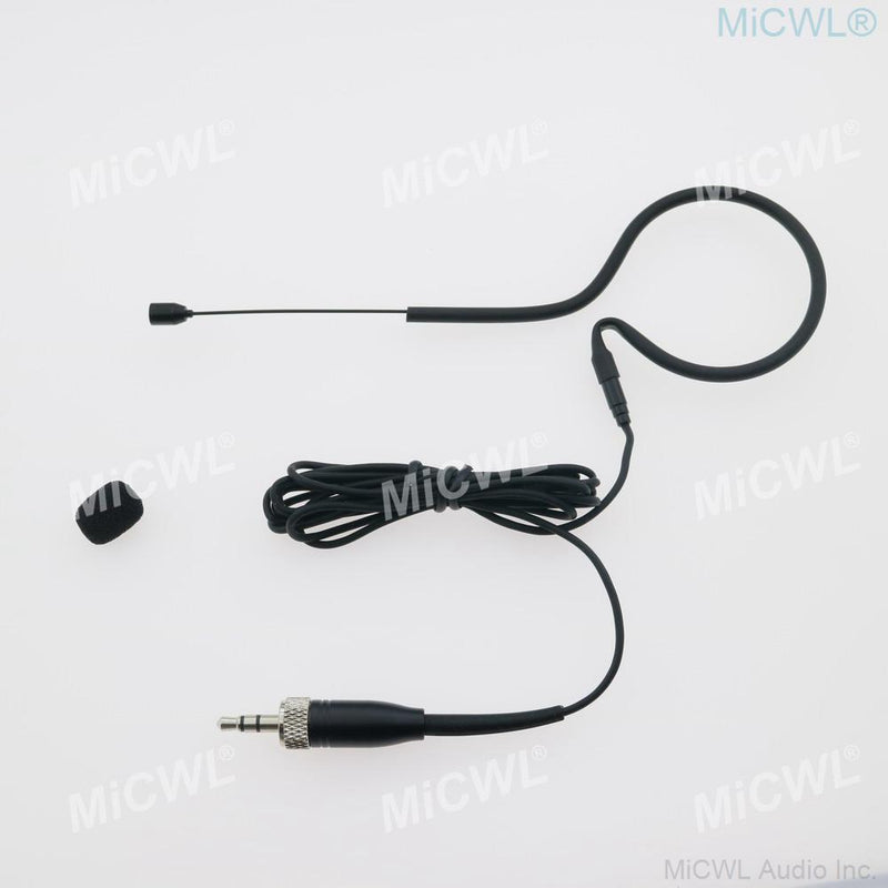 MiCWL Audio earset Headset Microphone for Sennheiser G3 G4 Shure ULX UR Audio-Technica ATW AKG MiPro ACT 3.5mm Black