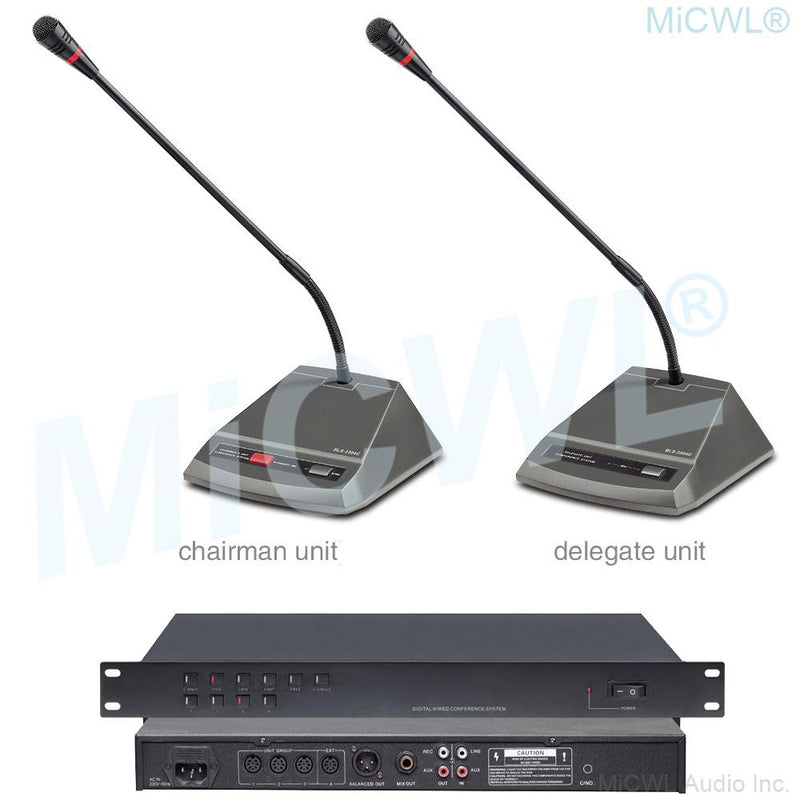 CCS200 Wired Table Gooseneck Conference Microphone System Meeting Room Solutions President Delegate Mics MiCWL A350M-A04