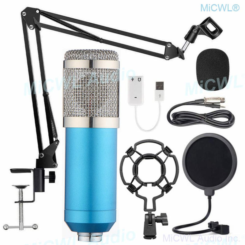 Professional Microfone BM 800 Studio Microphone BM-800 Condenser Sound Recording Microphone For Computer Shock Mount+Foam+Cable