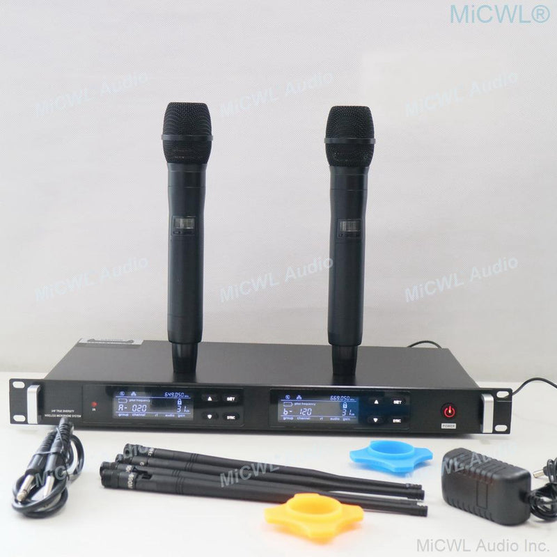 Hot Sale High-End UR24D UHF True Diversity Dual Beta87 Handheld Digital Wireless Karaoke Microphone System 500M Range