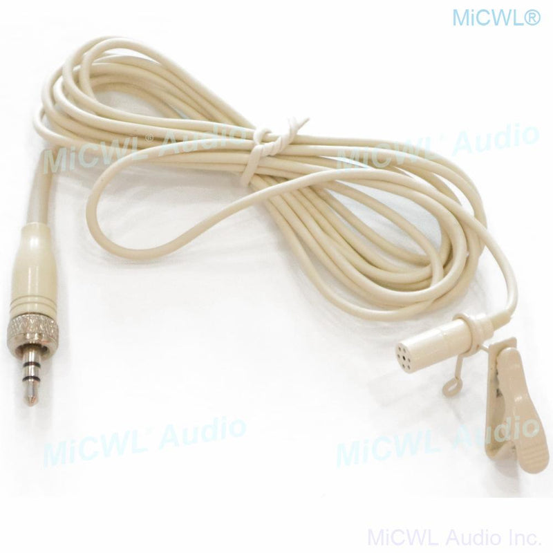 Beige ME2 Wireless Clip Lavalier Microphone For Sennheiser EW100 SK100 G2 G3 G4 BeltPack Transmitter 3.5mm Stereo Lock Plug