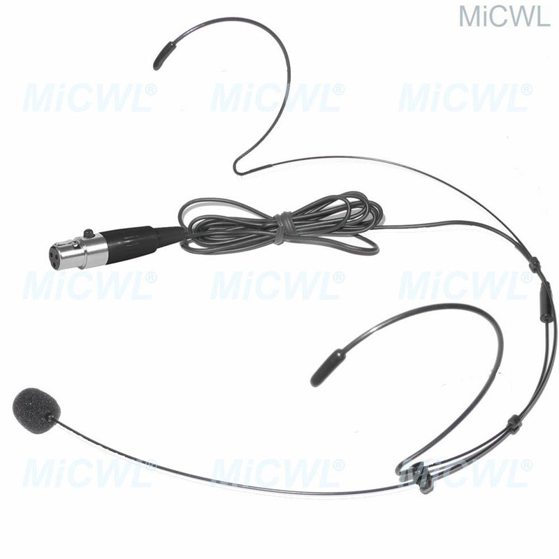 MiCWL SL Black HeadMic Headset Pro Microphone For AKG Samson Gemini Wireless BeltPack Transmitter XLR 3Pin mini TA3F