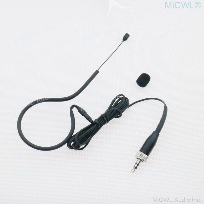 Black Single earset Headset Microphone For Sennheiser EM100 Wireless HeadMic BeltPack System All-Directional Mics