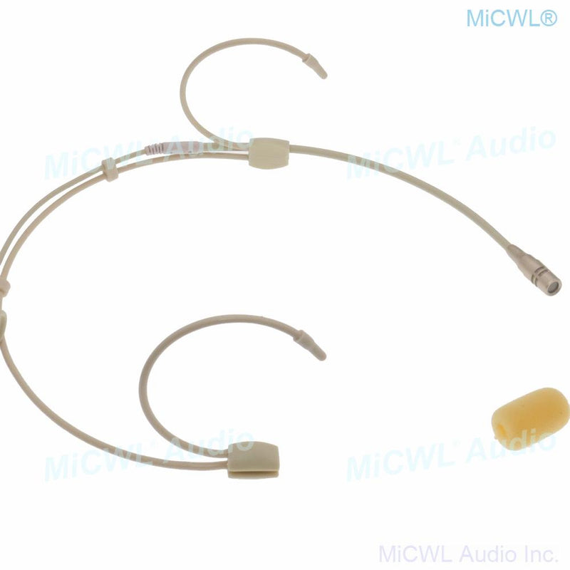 CS90 Beige ATW Ear Hook Headset Cardioid Microphone for Audio Technica Wireless BeltPack Karaoke Sing Stage Studio Speech