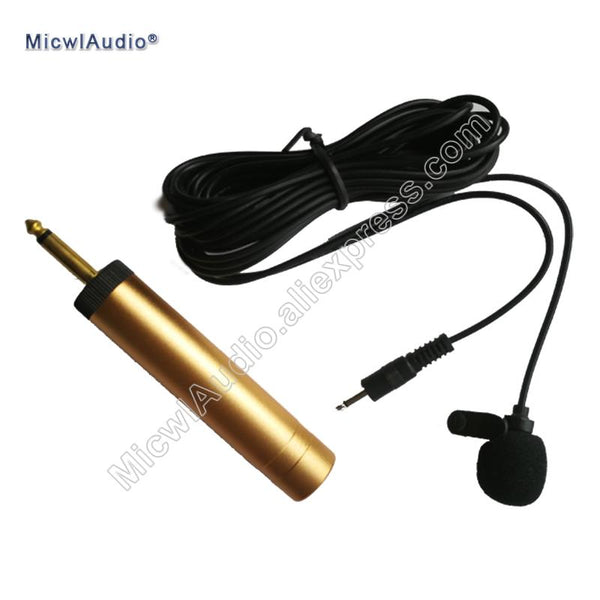 Uni-Directional Mini Tie-Clip Microphone Instrument Musical MIC Classic Cardioid 3.5mm to 6.5mm Plug