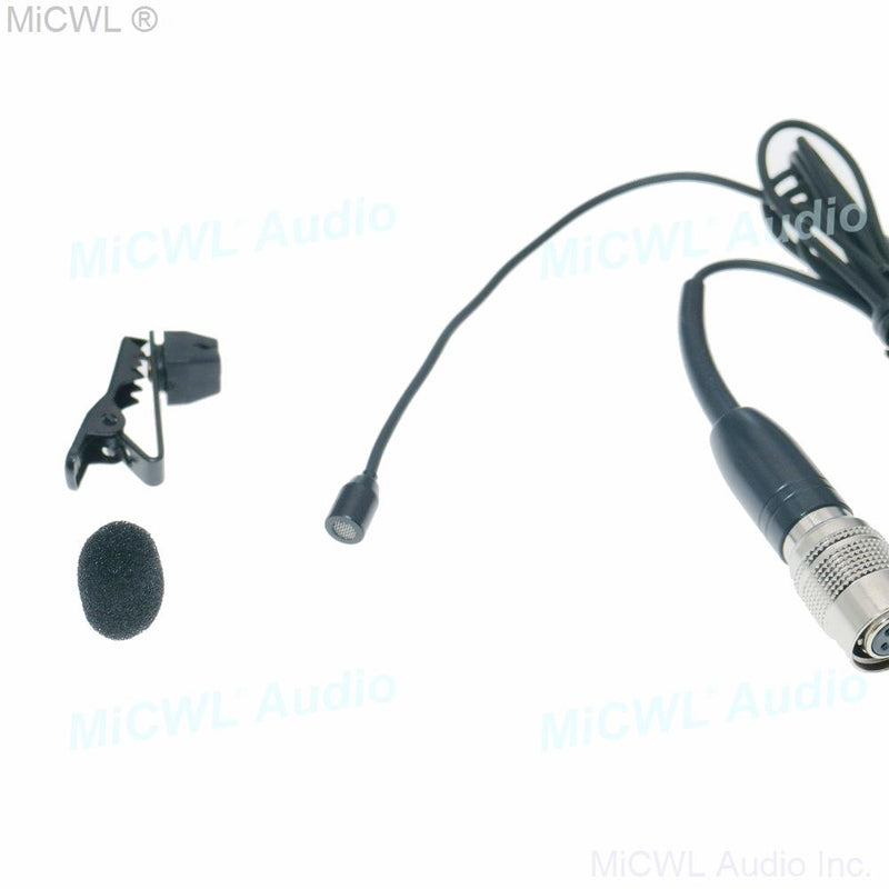 Black color Mini Tie Clip Lapel Lavalier Microphone For Audio Technica Wireless BeltPack Transmitter