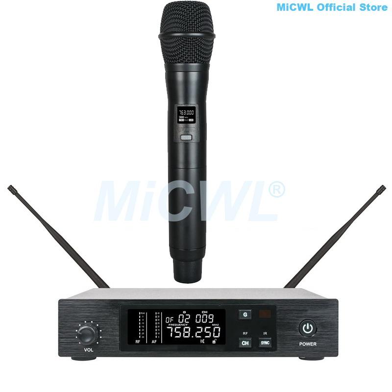 MiCWL D100 UHF Wireless Audio Microphone Karaoke Stage Home Church School Headset Handheld Lavalier Microphones System