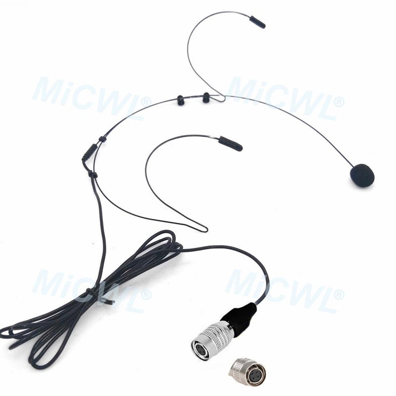 Black Omnidirectional Headset Microphone for Audio-Technica ATW Sennheiser G3 G4 Shure ULX UR AKG MiPro ACT 3.5mm Jack Condenser