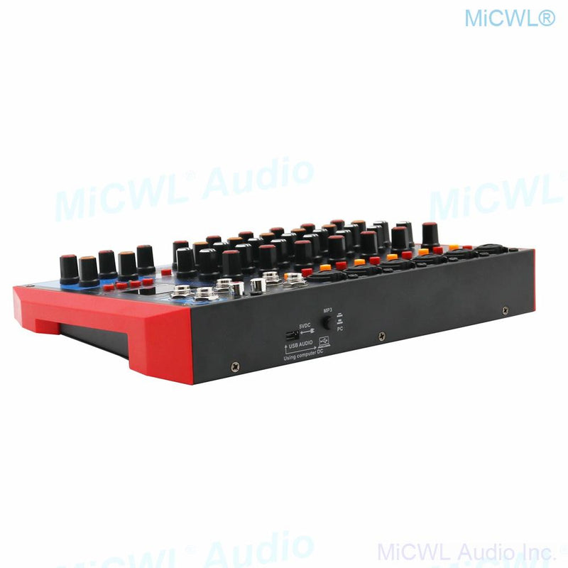 Pro 8 Microphones Channel USB Sound Card Mixer Bluetooth PC Laptop Live Mixing Console Each Channel 48V Switch 8-Input 2-Bus AG8 - MiCWL Audio Inc