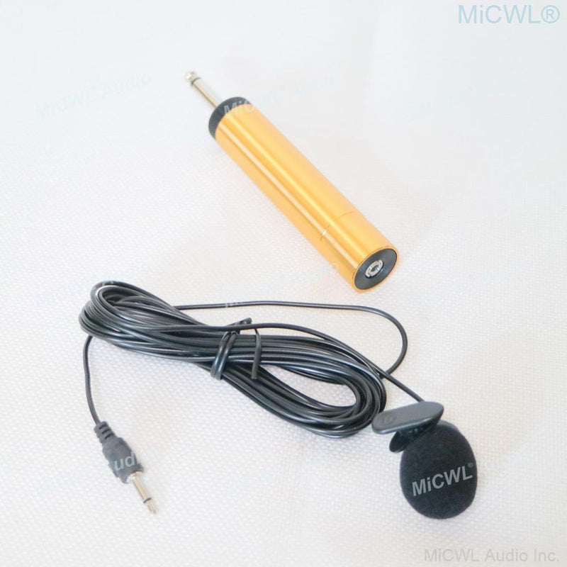 MiCWL R2 10m Cable Lavalier Microphones Standard 3.5mm Jack to 6.35mm Jack Adapter Use 1.5V AA Battery For Musich Stage Studio