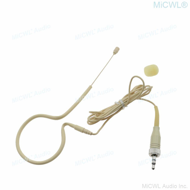 Beige Black Single Earset Hook Headset Microphone For Sennheiser Mic G2 G3 G4 Wireless BeltPack Transmitter 3.5mm Lock