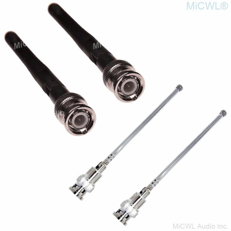 Pair BNC Antennas for Sennheiser EW EM 100 300 500 G1 G2 G3 G4 series and SR G1 G2 G3 G4 IEM G3 G4 Wreielss Receiver Host